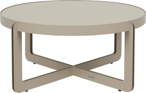 Sofabord Zuiver Centre ovalt loungebord stenlysgrå 102Ã68 cm stål/MDF
